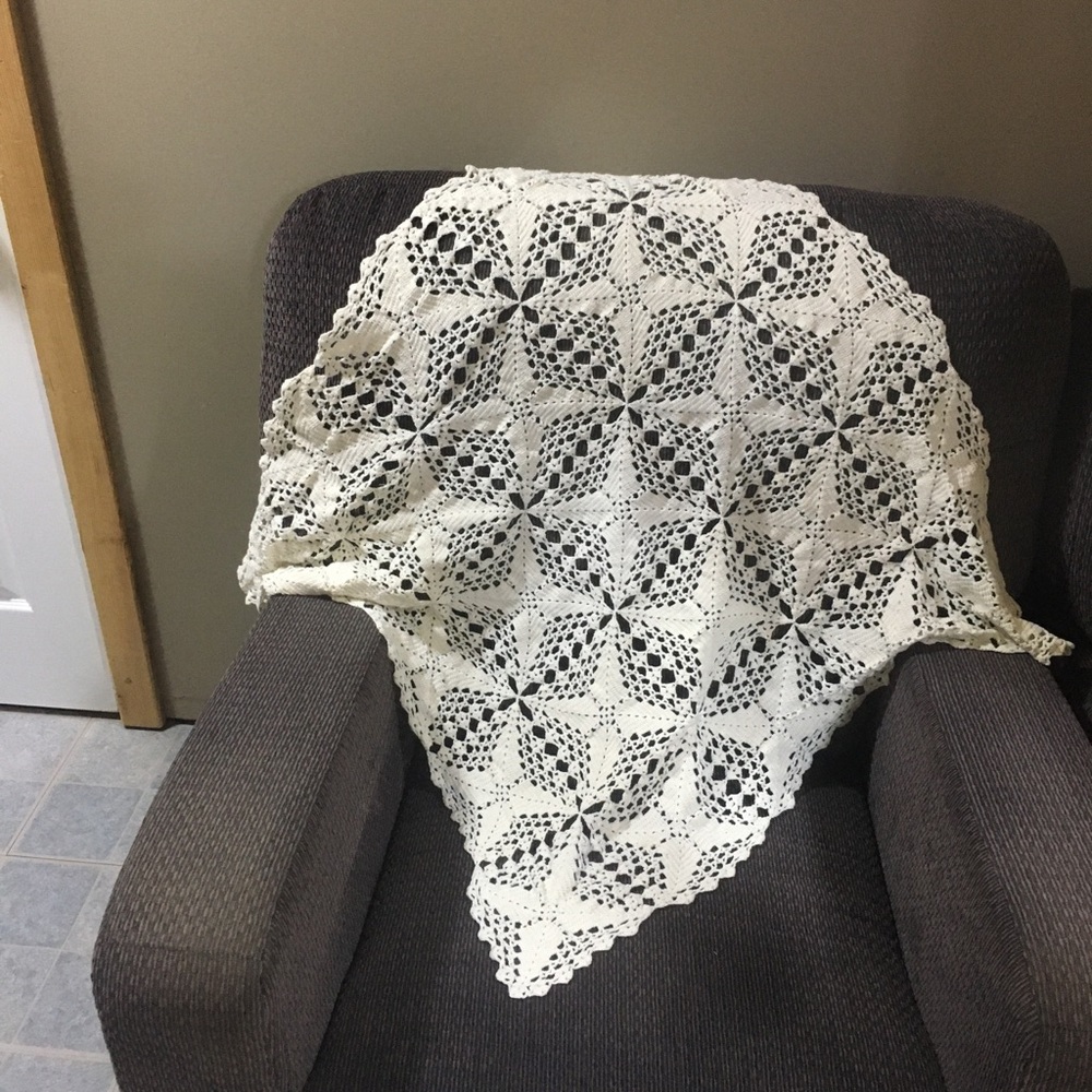 Cream Crochet Tablecloth